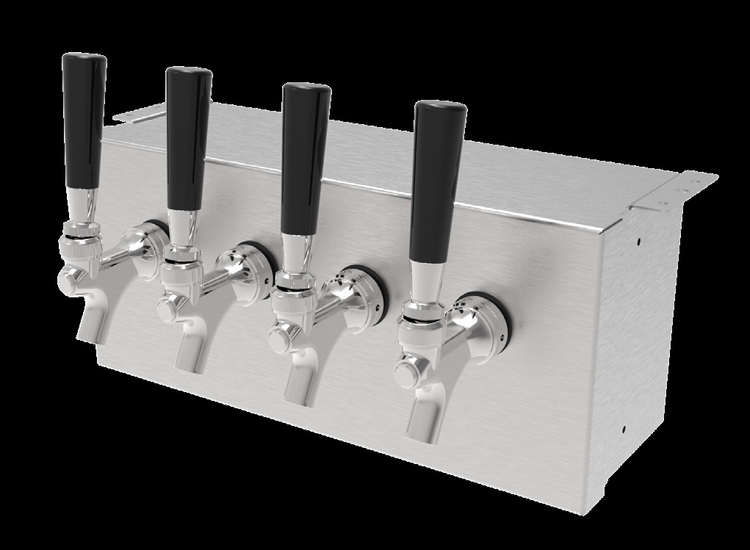 Product image #5 for Perlick 4040A4B 13-Inch Spacesaver Underbar Glycol-Cooled Draft Beer Dispensing Head, 4 Faucets