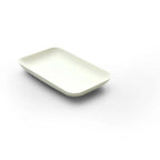 Thumbnail image #1 for JB Prince SIER RB503 S Rectangular White Bagasse Plate, 4.7 x 3 in Case of 480