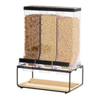 Thumbnail image #1 for Cal-Mil Logan 25205-3-93 Countertop Cereal Dispenser, 3 Pull & Serve Dispensers, Rectangular, Metal Base, Wire Accents & Birch Wood