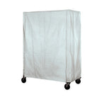 Thumbnail image #1 for Eagle Group CZC-63-1836 Coated Fabric Cart Cover with Zipper, 36"W x 18"D x 63"H, Reinforced Corners, White