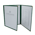 Thumbnail image #1 for Thunder Group PLMENU-3GR Triple-Fold Plastic Laminate Menu Cover, 8-1/2" x 11", Green Case of 50