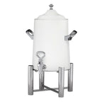 Thumbnail image #1 for Steelite DW Haber, Tempo DW41WTVACWTSS Vacuum-Insulated Coffee Chafer Urn, 1.5 Gallon, White & Stainless Steel