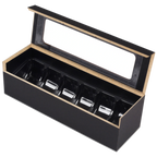Thumbnail image #1 for JB Prince RB178 Wood Macaroon Box with Plastic Insert, Holds 6, 7-1/2 x 2-2/5 x 2-1/5 in