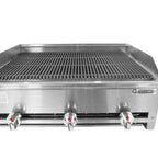 Thumbnail image #1 for Connerton RLRB-23-32R-F Gas Floor Charbroiler, 32"W x 23"D, Cast Iron Grates, Rolled Steel Radiants, Open Stand