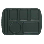 Thumbnail image #1 for G.E.T. TL-151-HG . . 6-Compartment Melamine Cafeteria Tray, Left-Handed, Hunter Green, 14-5/8" x 9-3/4" 1 Dozen