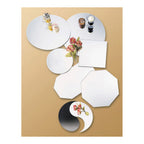Thumbnail image #2 for Cal-Mil Gourmet 414-16 Round Acrylic Display Mirror Tray, 16-Inch, Reversible Black, Scratch-Resistant Case of 3