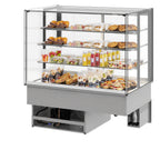 Thumbnail image #1 for Fri-Jado USA MCC 48-4 C FS 4-Section White Glass-Door Refrigerated Merchandiser with Bottom-Mounted Refrigeration and Hinged Doors