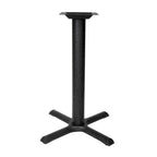 Thumbnail image #1 for SunFab 685-2222LS Dining Table Base, 22 x 22 in Base Spread, 3 in Steel Column, Cast Iron, Adjustable Poly Levelers, Black