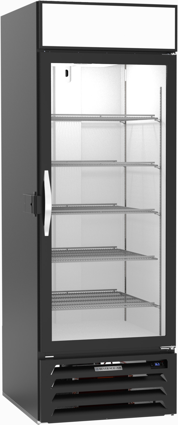 Product image #5 for Beverage-Air MarketMax IQ 1-Section Reach-In Black Glass Door Merchandiser Refrigerator with Electronic Smart Lock