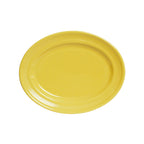 Thumbnail image #1 for Tuxton China Concentrix CSH-116 Ceramic Oval Platter, 11-1/2 x 8-3/8 in, Wide Rim 1 Dozen
