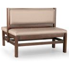 Thumbnail image #1 for JustChair Manufacturing JBD-WT-UPL-36-GR1/COM Double Restaurant Booth, Wood Frame, Upholstered Back and Seat, 36"H