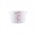 Thumbnail image #1 for CAC China FS3P-12W 12 qt Round Polypropylene Food Storage Container, White Case of 12