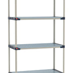 Thumbnail image #1 for Metro MetroMax 4 M4-2454GF-86-S4 Polymer Shelving Unit, Stationary Starter, Louvered, 4-Tier, 24"D x 54"W x 86"H