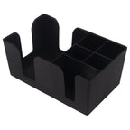 Thumbnail image #1 for Stanton Trading 4700 Bar Garnish Caddy, 6-Compartment, Black Plastic, 9" x 6" x 4" Case of 12