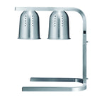 Thumbnail image #1 for Global Solutions by Nemco GS1670 Freestanding Dual-Bulb Food Warmer, Polished Aluminum, 2 x 250W Bulbs, 4 Adjustable Height Settings