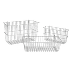 Thumbnail image #1 for Eagle Group A216652 Wire Storage Basket, 17-3/8"W x 7-1/2"L x 10"H, Chrome-Plated, Hanger Rail or Wire Shelf-Mount