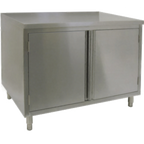 Thumbnail image #1 for GSW USA CTD-3060H Stainless Steel Enclosed Work Table with Hinged Doors, 18 Gauge Top, 60"W x 30"D x 35"H, 1 Adjustable Shelf