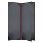 Thumbnail image #2 for Risch Iridescent IRI-4V 4.25X14 Padded Shimmer Faux-Leather Menu Cover, 4-1/4" x 14", Booklet, 4 View Case of 25