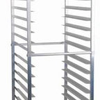 Thumbnail image #4 for Klinger's Trading PANRACK20 Mobile Aluminum Sheet Pan Rack, End Loading, 20-Pan Capacity, Open Sides, 3-Inch Centers
