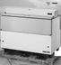 Thumbnail image #4 for True Dual-Sided Mobile School Milk Cooler Cart, 16-Crate Capacity, White/Stainless Steel