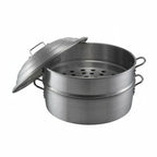 Thumbnail image #1 for Libertyware STMC6520 20-Inch Aluminum Chinese Steamer Set with Pot, Perforated Steamer, and Cover