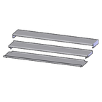 Thumbnail image #1 for Perlick Corporation Tobin Ellis Signature ICC-C30 Ice Chest Cover Assembly, 3-Piece Sliding, 30"W, Front & Back, Stainless Steel