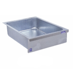 Thumbnail image #1 for Duke Manufacturing 186LK Work Table Drawer, Galvanized with Stainless Steel Face, Roller Slides, Lock & Keys, 15 x 20 x 5 in