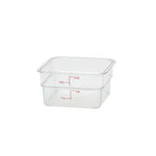 Thumbnail image #1 for Concasse MCRC1500 2-Liter Square Clear Polycarbonate Storage Container with Lid Case of 24