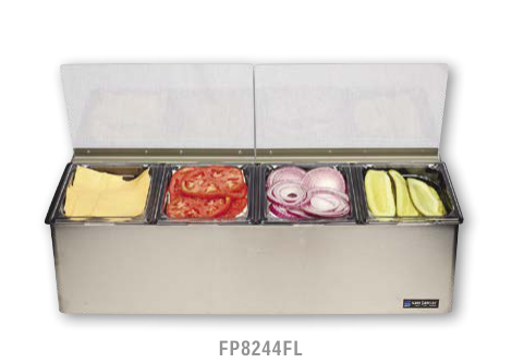 Product image #4 for EZ-Chill 4-Section Stainless Steel Self-Service Food Prep Center
