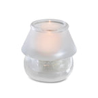 Thumbnail image #2 for Sterno Classic Elegance 80130 Petite Glass Candle Lamp, Frosted Shade/Clear Bottom, 3-1/2" H