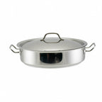 Thumbnail image #1 for Libertyware SSBZR12WC Brazier, 8 qt, 12 in, Stainless Steel with Aluminum-Clad Bottom, with Cover Case of 4