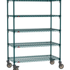 Thumbnail image #1 for Metro Super Erecta SA-1860K3-68-M5 Super Adjustable Super Erecta® Mobile Wire Shelving Unit, 60"W x 18"D x 68"H, 900 lb. capacity per unit, 1" shelf