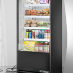 Thumbnail image #5 for True Mfg. - General Foodservice TOAM-30-HC~TSL01 30-Inch Vertical Open-Air Refrigerated Merchandiser, 4 Adjustable Shelves, Black