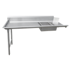 Thumbnail image #1 for IMC/Teddy SSDT-60 Soiled Dish Table with Pre-Rinse Sink, Right-to-Left, Straight, 60"W, 14-Gauge Stainless Steel, 8"H Backsplash