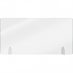 Thumbnail image #1 for AARCO Products FPT2448PC Freestanding Clear Polycarbonate Protection Shield, 24 x 48 in, 1/4 in Thick