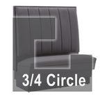 Thumbnail image #1 for ATSMFG ATS AT&S-ATQ-LX48-6CH GR7 Alex Vinyl Three Quarter Circle Booth, single, 48" x 90" x 90" x 48"long x 48" high, 6-channel back, removable