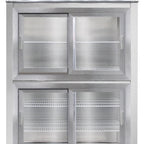 Thumbnail image #2 for Continental Refrigerator Designer Line D2RNSASGDHD Two-Section Reach-In Refrigerator, Half-Height Sliding Glass Doors, Stainless Steel Exterior
