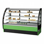 Thumbnail image #1 for Infrico USA IDC-VBR18IR Refrigerated Bakery Display Case, Curved Glass, Self-Contained, 3 Shelves, Full-Service, 75.31 in W
