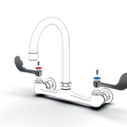 Thumbnail image #1 for NBR Equipment P7WH Economy Faucet Wrist Handle, Chrome-Plated, with Indicators and Screws