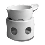 Thumbnail image #1 for Steelite International Diversified Ceramics HL11430AWHA Butter Warmer Stand, White China, 4.125 x 2.75 in Case of 2 Dozen