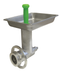 Thumbnail image #2 for Omcan 10051 Complete #12 Meat Grinder Head Attachment with Cast Iron Cylinder and Stainless Steel Feed Pan