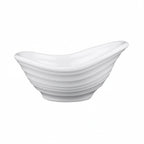 Thumbnail image #2 for G.E.T. Swirl - EGS DS45-W 4 oz White Melamine Oblong Swirl Sauce Dish Case of 6