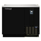Thumbnail image #1 for Continental Refrigerator BC37N 37" Flat Top Bottle Cooler, Stainless Steel Top, 1 Slide-Back Lid, Black Exterior