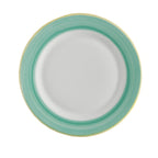 Thumbnail image #1 for G.E.T. Corona, Calypso PA1603902324 9" Round Porcelain Plate, Rolled Edge, Yellow Edge Case of 2 Dozen