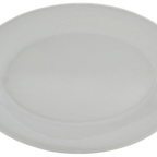 Thumbnail image #1 for ATSMFG Stone Mountain STM-REC-13 ATS MFG Ceramic Oval Platter, 11-3/4" x 8-1/4", Rolled Edge