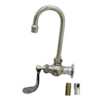 Thumbnail image #1 for Fisher 58890 Wall-Mount Hand Sink Faucet, Single Control Valve, 6" Gooseneck Spout, 2.2 GPM Aerator, Wrist Handle