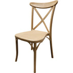 Thumbnail image #1 for Oak Street OD-CH-761-CT Camel Tan Stackable Dining Chair, Criss Cross Back, Polypropylene Resin, Indoor/Outdoor