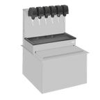 Thumbnail image #1 for Cornelius 631100050 Post-Mix Soda Dispenser, Drop-In Ice-Cooled, 8 Lever Valves, 80 lb Ice Capacity, Stainless Steel Exterior