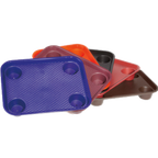 Thumbnail image #1 for G.E.T. FT-20-BK Fast Food Tray, Black, 17" x 14", with 4 Cup Holders 1 Dozen