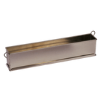 Thumbnail image #1 for JB Prince M128 A Pâté Mold, 16"L x 2-1/4"W x 3-1/4"H, Smooth, Removable Bottom, Tinned Steel